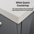 Lexora LVG48SB210 Geneva 48 in. W Dark Grey Wall Mount Bath Vanity Cabinet, White Quartz Top, and 48 in. LED Mirror