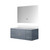 Lexora LVG48SB310 Geneva 48 in. W Dark Grey Wall Mount Bath Vanity Cabinet, Cultured Marble Top, and 48 in. LED Mirror
