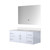 Lexora LVG48SM210 Geneva 48 in. W Glossy White Wall Mount Bath Vanity Cabinet, White Quartz Top, and 48 in. LED Mirror