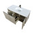 Lexora  LVLY48SRA303 Lancy 48 in W x 20 in D Rustic Acacia Bath Vanity, Cultured Marble Top and Gun Metal Faucet Set