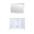Lexora LVD48SA310 Dukes 48 in. W White Vanity Cabinet, Cultured Marble Top, and 46 in. Mirror