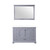 Lexora Dukes 48 in. W Dark Grey Vanity Cabinet, Cultured Marble Top, White Square Sink, and 46 in. Mirror