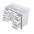 Lexora LVZV48SA200 Ziva 48 inch W White Bath Vanity Cabinet and White Quartz Top