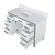 Lexora LVZV48SA200 Ziva 48 inch W White Bath Vanity Cabinet and White Quartz Top