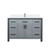 Lexora LVZV48SB201 Ziva 48 inch W Dark Grey Bath Vanity Cabinet, White Quartz Top and Faucet Set