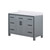 Lexora LVZV48SB200 Ziva 48 inch W Dark Grey Bath Vanity Cabinet and White Quartz Top