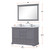 Lexora Dukes 48 in. W Dark Grey Double Sink Vanity Cabinet, White Quartz Top, and 46 in. Mirror