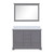 Lexora Dukes 48 in. W Dark Grey Double Sink Vanity Cabinet, Cultured Marble Top, and 46 in. Mirror