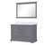 Lexora LVD48DB310 Dukes 48 in. W Dark Grey Double Sink Vanity Cabinet, Cultured Marble Top, and 46 in. Mirror