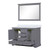 Lexora LVD48DB310 Dukes 48 in. W Dark Grey Double Sink Vanity Cabinet, Cultured Marble Top, and 46 in. Mirror