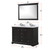 Lexora LD342248DGWQM46 Dukes 48 in. W Espresso Double Sink Vanity Cabinet, White Quartz Top, and 46 in. Mirror