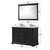 Lexora Dukes 48 in. W Espresso Double Sink Vanity Cabinet, Cultured Marble Top, and 46 in. Mirror