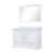 Lexora LD342248DAWQM46 Dukes 48 in. W White Double Sink Vanity Cabinet, White Quartz Top, and 46 in. Mirror