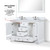 Lexora LD342248DAWQM46 Dukes 48 in. W White Double Sink Vanity Cabinet, White Quartz Top, and 46 in. Mirror