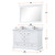 Lexora LVD48DA310 Dukes 48 in. W White Double Sink Vanity Cabinet, Cultured Marble Top, and 46 in. Mirror