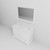 Lexora Dukes 48 in. W White Double Sink Vanity Cabinet, Cultured Marble Top, and 46 in. Mirror
