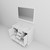 Lexora LVD48DA310 Dukes 48 in. W White Double Sink Vanity Cabinet, Cultured Marble Top, and 46 in. Mirror