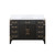 Lexora LVL48SJ100 Laurel 48 inch W Black Oak Vanity Cabinet and Carrara Marble Top