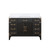 Lexora Laurel 48 inch W Black Oak Vanity Cabinet and Carrara Marble Top