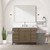 Lexora Laurel 48 inch W Grey Oak Vanity Cabinet and Carrara Marble Top