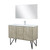 Lexora LVLY48SRA311 Lancy 48 inch W x 20 in D Rustic Acacia Bath Vanity Cabinet, Cultured Marble Top, Chrome Faucet Set and 43 in Mirror