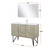 Lexora LLC48SKSOSM43FBN Lancy 48 inch W x 20 in D Rustic Acacia Bath Vanity Cabinet, White Quartz Top, Brushed Nickel Faucet Set and 43 in Mirror