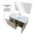 Lexora LLC48SKSOSM43FRG Lancy 48 inch W x 20 in D Rustic Acacia Bath Vanity Cabinet, White Quartz Top, Rose Gold Faucet Set and 43 in Mirror