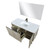 Lexora LLC48SKSOSM43FGM Lancy 48 inch W x 20 in D Rustic Acacia Bath Vanity Cabinet, White Quartz Top, Gun Metal Faucet Set and 43 in Mirror