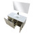 Lexora Lancy 48 inch W x 20 in D Rustic Acacia Bath Vanity Cabinet, White Quartz Top, Gun Metal Faucet Set and 43 in Mirror