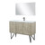 Lexora Lancy 48 inch W x 20 in D Rustic Acacia Bath Vanity Cabinet, Cultured Marble Top, Gun Metal Faucet Set and 43 in Mirror