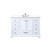 Lexora LVD48SA301 Dukes 48 in. W White Vanity Cabinet, Cultured Marble Top, and Faucet Set