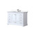 Lexora Dukes 48 in. W White Vanity Cabinet, Cultured Marble Top, and Faucet Set