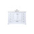 Lexora Dukes 48 in. W White Vanity Cabinet, White Quartz Top, and Faucet Set