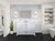 Lexora LVD48SA201 Dukes 48 in. W White Vanity Cabinet, White Quartz Top, and Faucet Set