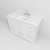 Lexora LVD48SA201 Dukes 48 in. W White Vanity Cabinet, White Quartz Top, and Faucet Set