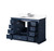 Lexora Dukes 48 in. W Navy Blue Vanity Cabinet, Cultured Marble Top, and Faucet Set