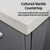 Lexora Geneva 48 in. W Dark Grey Wall Mount Bath Vanity Cabinet, Cultured Marble Top, Faucet Set, and 48 in. LED Mirror