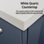Lexora LVG48SE211 Geneva 48 in. W Navy Blue Wall Mount Bath Vanity Cabinet, White Quartz Top, Faucet Set, and 48 in. LED Mirror