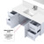 Lexora Geneva 48 in. W Glossy White Wall Mount Bath Vanity Cabinet, White Quartz Top, Faucet Set, and 48 in. LED Mirror