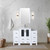 Lexora Volez 48 inch W White Vanity Cabinet with Side Cabinets, and White Ceramic Top