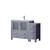 Lexora LVV48S36B601 Volez 48 inch W Dark Grey Vanity Cabinet with Side Cabinet, White Ceramic Top, and Faucet Set