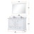 Lexora Dukes 48 in. W White Double Sink Vanity Cabinet, Carrara Marble Top, and 46 in. Mirror