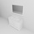 Lexora Dukes 48 in. W White Double Sink Vanity Cabinet, Carrara Marble Top, and 46 in. Mirror