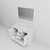 Lexora Dukes 48 in. W White Double Sink Vanity Cabinet, Carrara Marble Top, and 46 in. Mirror