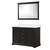 Lexora Dukes 48 in. W Espresso Double Sink Vanity Cabinet, Carrara Marble Top, and 46 in. Mirror
