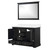 Lexora Dukes 48 in. W Espresso Double Sink Vanity Cabinet, Carrara Marble Top, and 46 in. Mirror