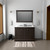 Lexora Dukes 48 in. W Espresso Double Sink Vanity Cabinet, Carrara Marble Top, and 46 in. Mirror