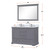 Lexora LD342248DBDSM46 Dukes 48 in. W Dark Grey Double Sink Vanity Cabinet, Carrara Marble Top, and 46 in. Mirror