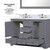 Lexora LD342248DB00M46 Dukes 48 in. W Dark Grey Double Sink Vanity Cabinet and 46 in. Mirror