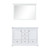 Lexora LD342248DA00M46 Dukes 48 in. W White Double Sink Vanity Cabinet and 46 in. Mirror